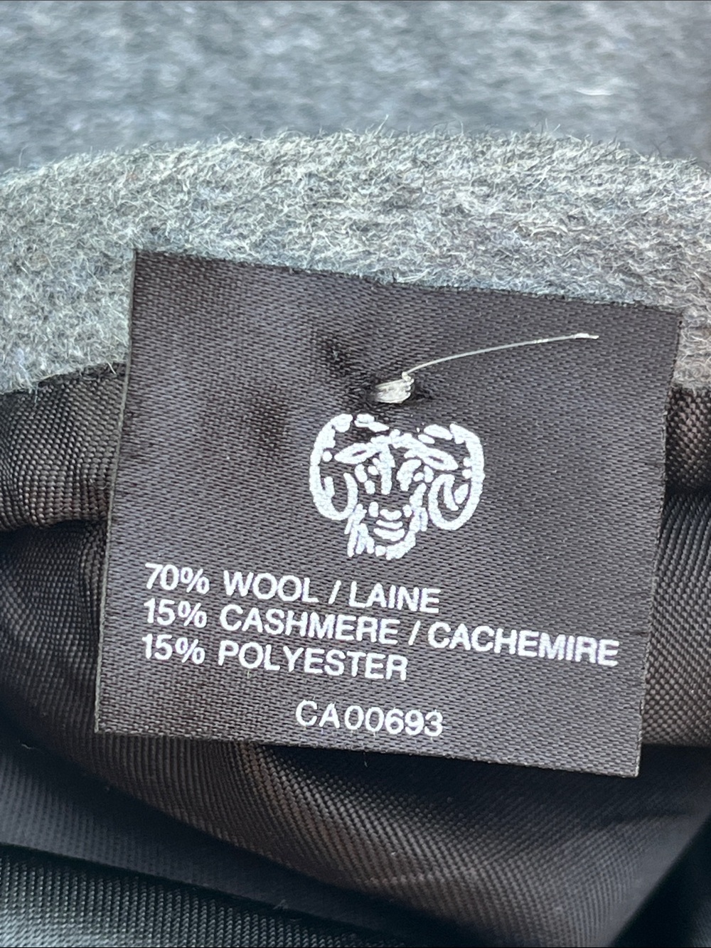 Classic Vintage Gray Wool Formal Overcoat Cashmere - Picture 11 of 11